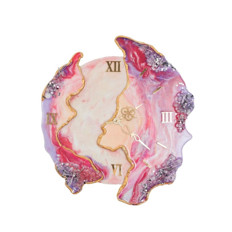 Picture of 12 inch MDF Wall Clock Geode Resin Art Kit